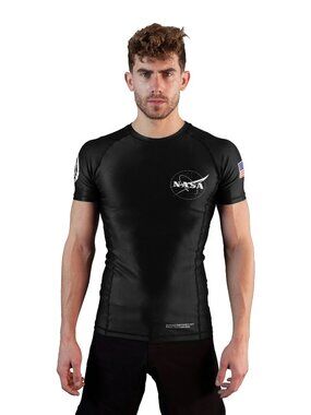 Sanabul Space Collection NASA Short Sleeve Dark Matter MMA No Gi BJJ Rash Guard